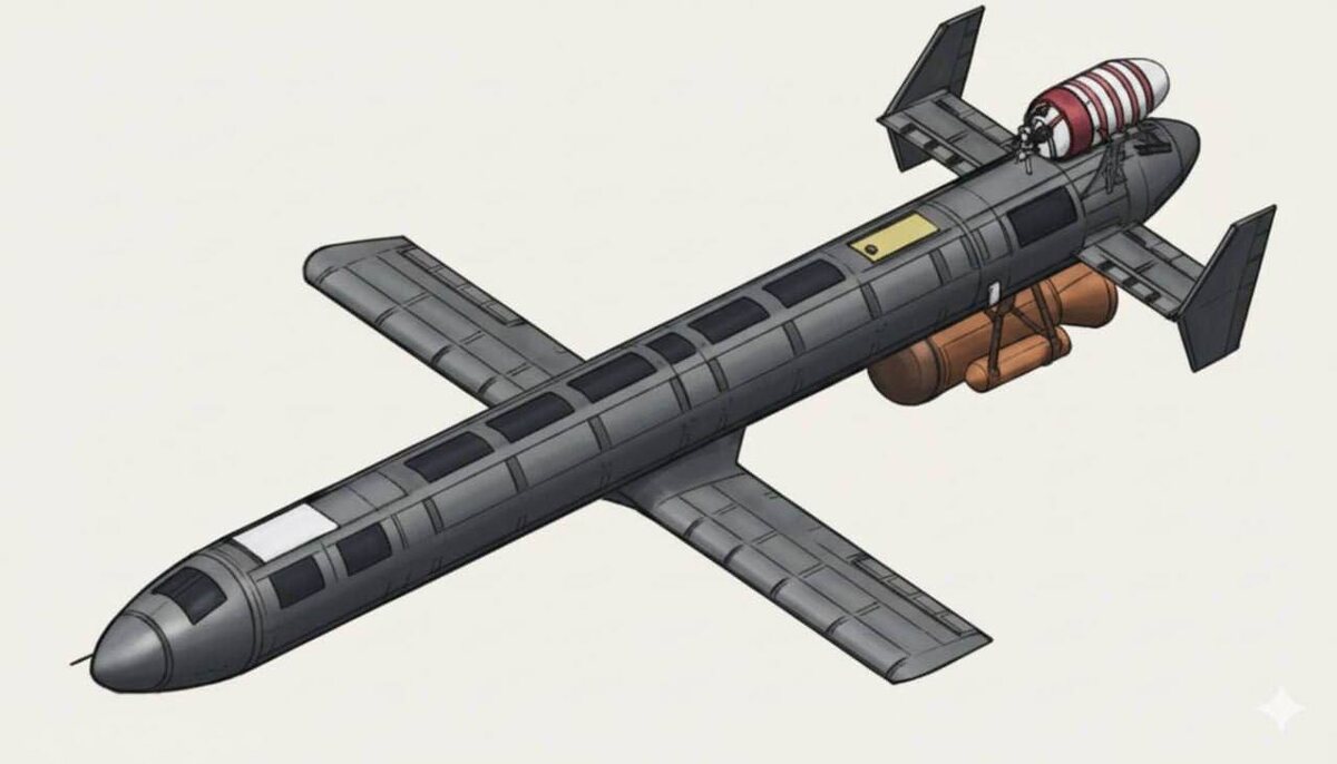 Схематическое изображение БПЛА «Герань-5»
