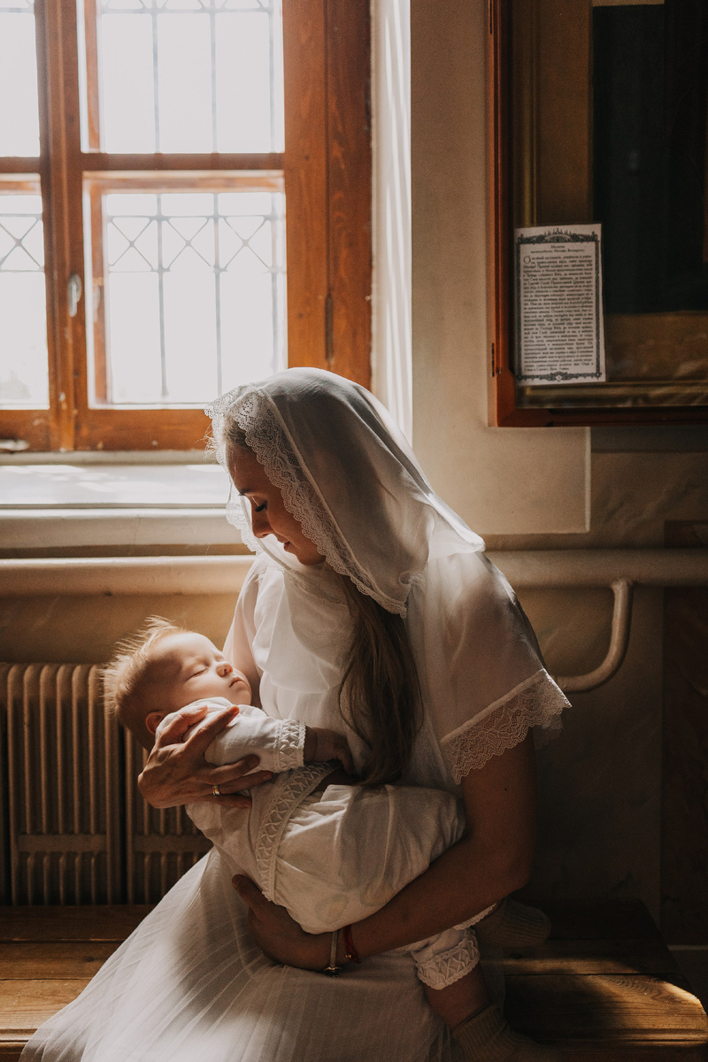 фотография в храме на крещении