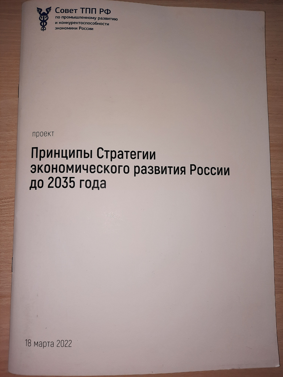 Рис. 1. «Принципы Стратегии экономического развития России до 2035 года»