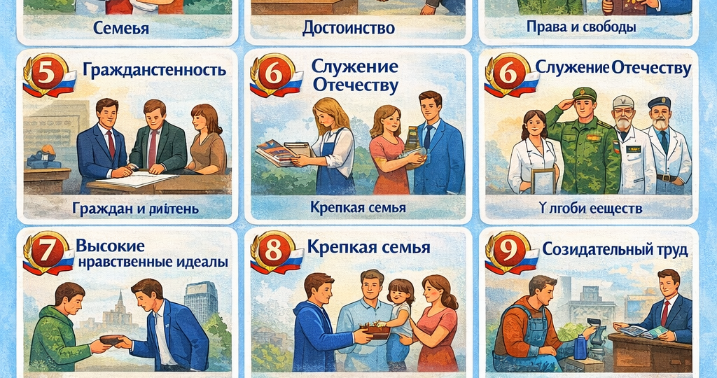 Россия: уважение к традициям, правилам жизни в многонациональной стране и Культурные ценности