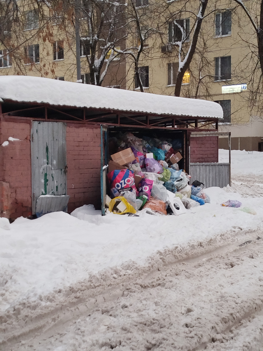 У нас в районе все праздничные дни не вывозили мусор.