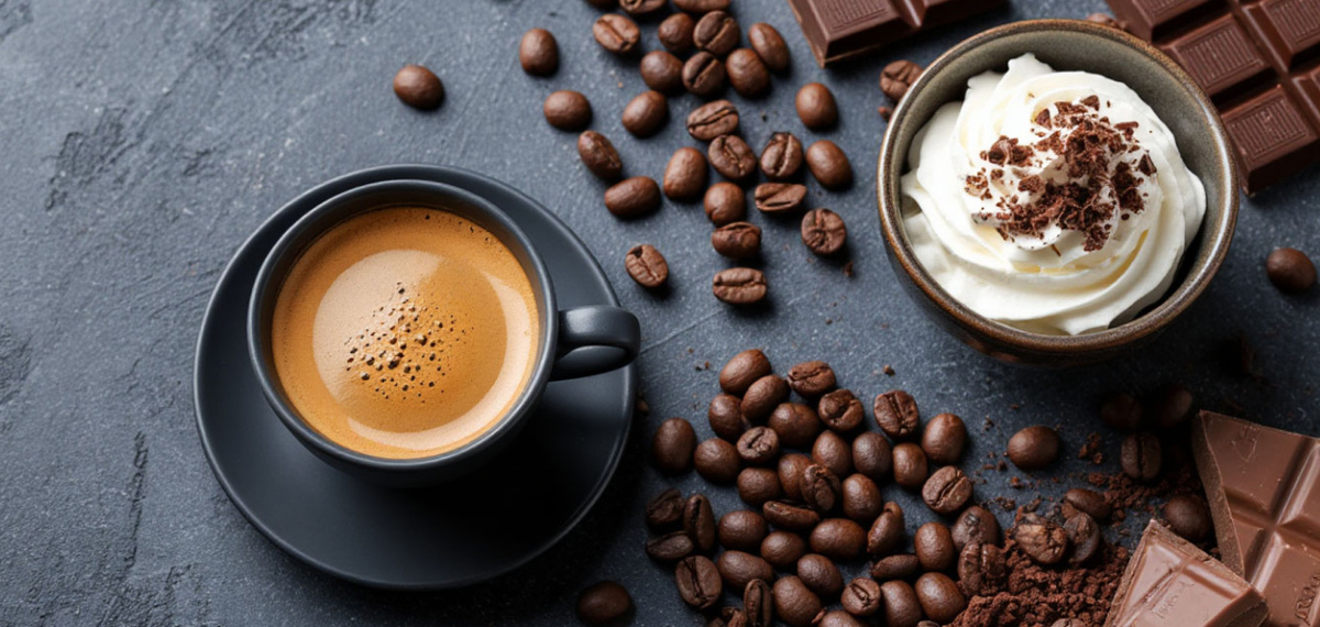 Суть напитка в контрасте: вы пьете горячий крепкий кофе и терпкий шоколад сквозь слой ледяных нежных сливок.