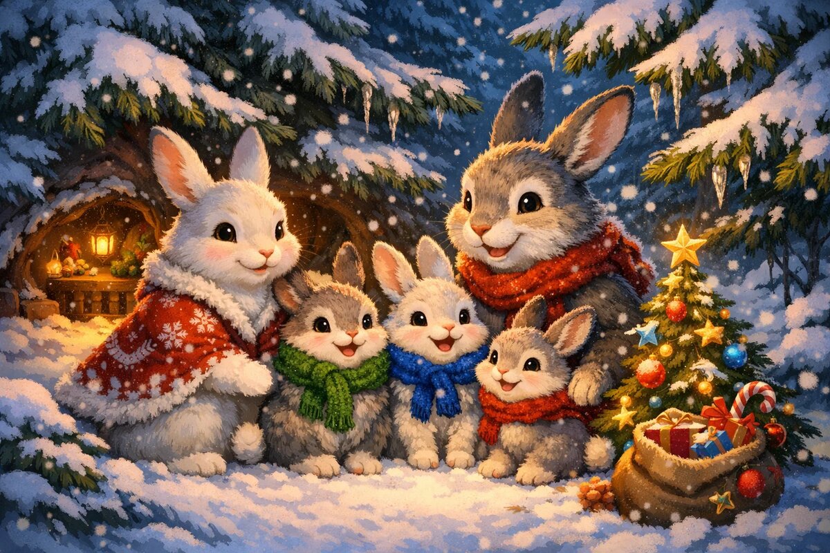 Новогодняя сказка про лесных зверей