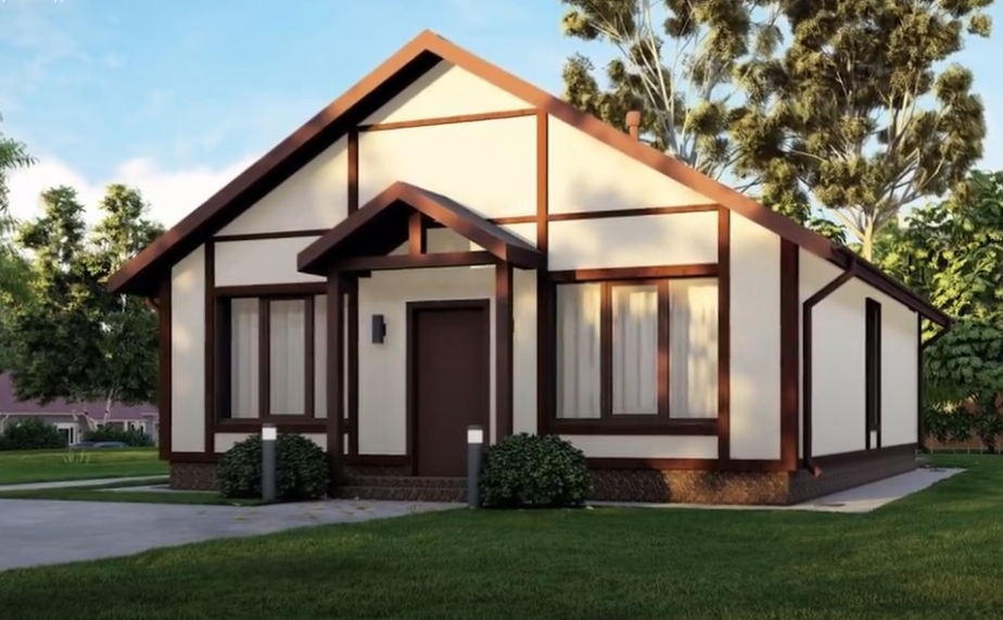 Стоимость одноэтажного дома из газобетона площадью 75 кв.м.