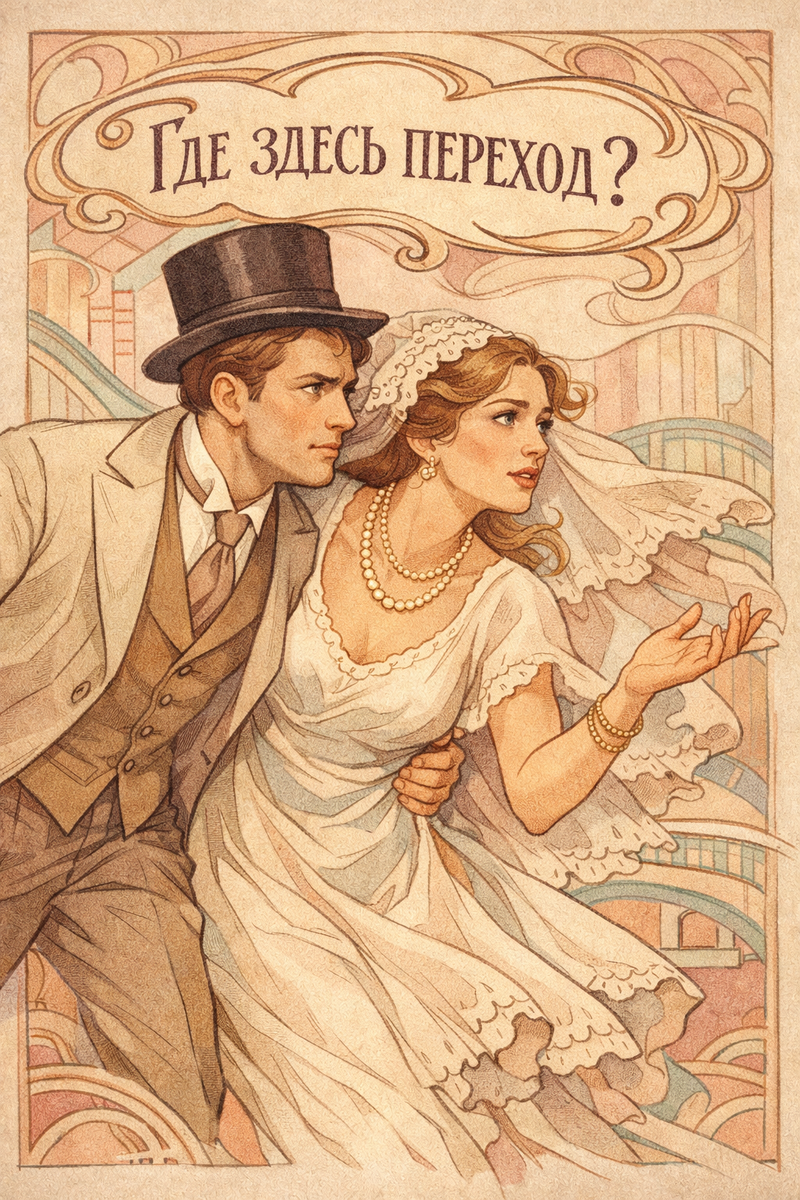 Жених и невеста кажется потеряли что-то важное.