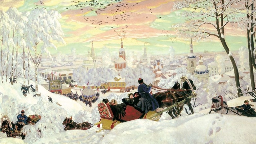     Борис Кустодиев «Масленица» (1916)  Public Domain