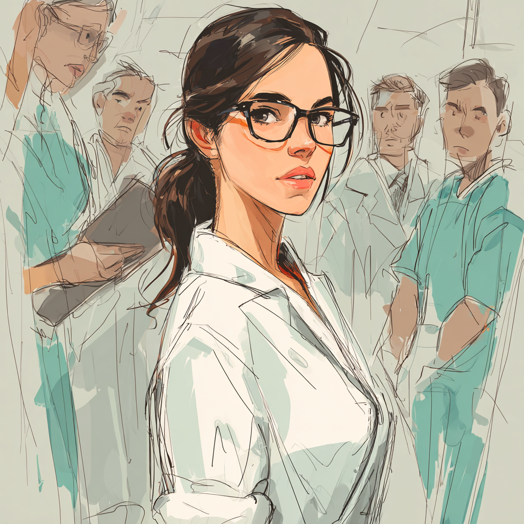 Она неприступная и она не планировала выходить замуж за военного, может быть за профессора или вообще за иностранца. Она вообще не собиралась пока замуж. Иллюстрация создана ИИ, по описанию автора рассказа.