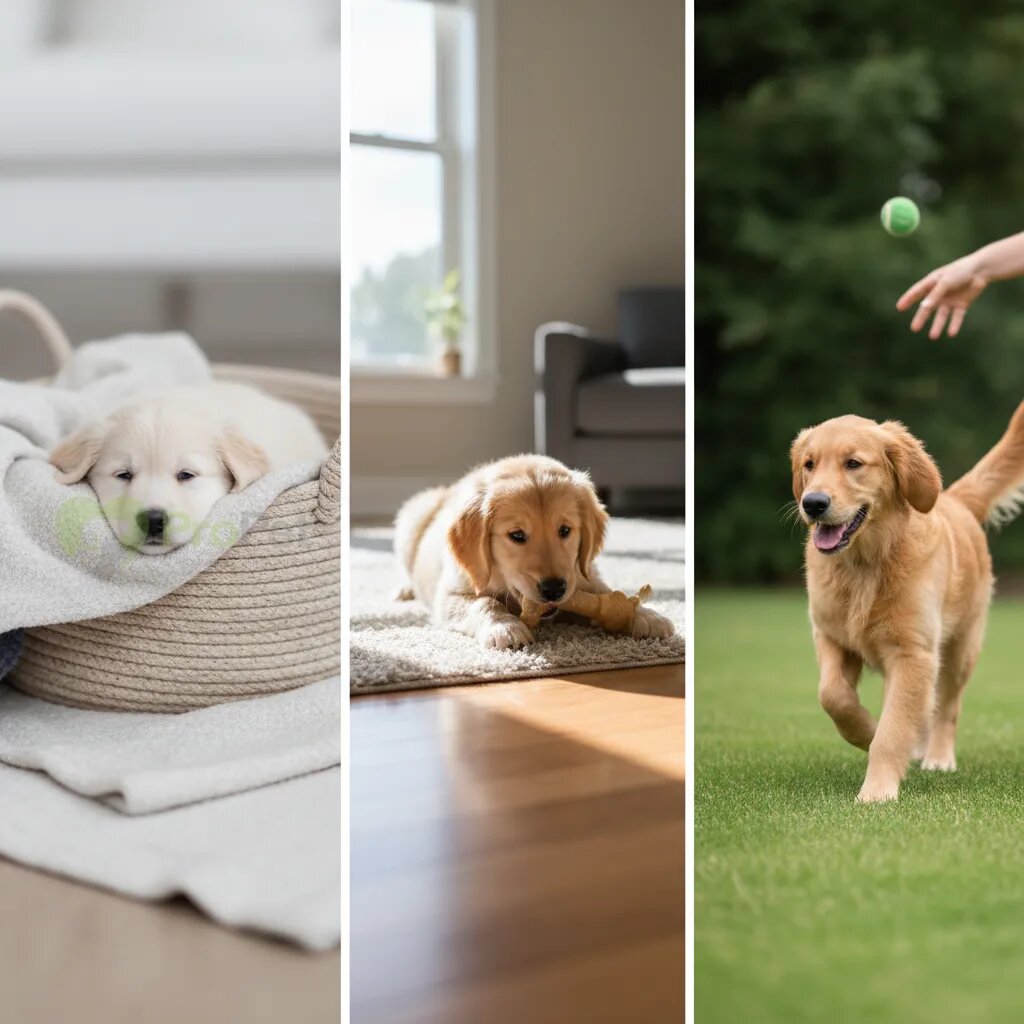 Щенок растет