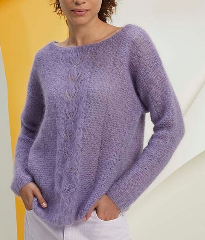 Джемпер из мохеровой пряжи. Фото источник: коллекция Lang Yarns.