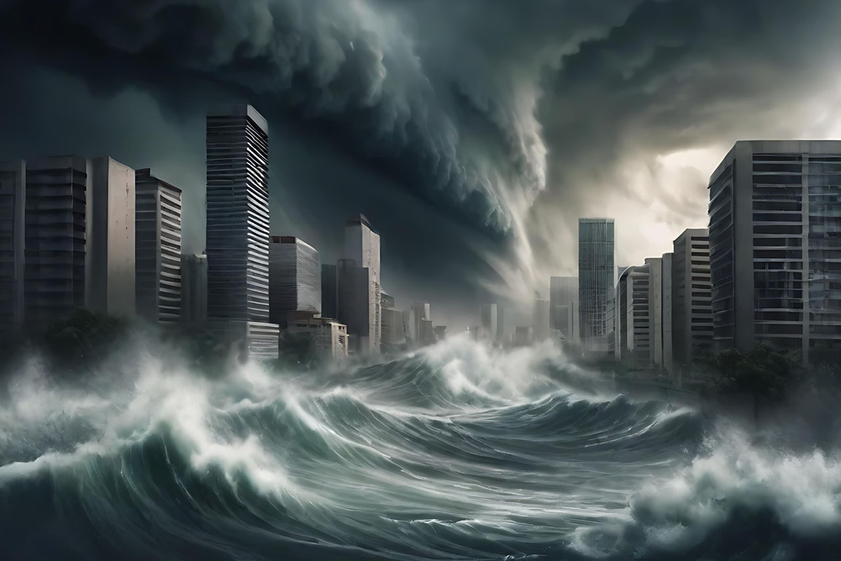 Опубликовано предсказание о масштабных наводнениях по всему миру.  Фото: Изображение сгенерировано с помощью ИИ / Маргарита Неклюдова