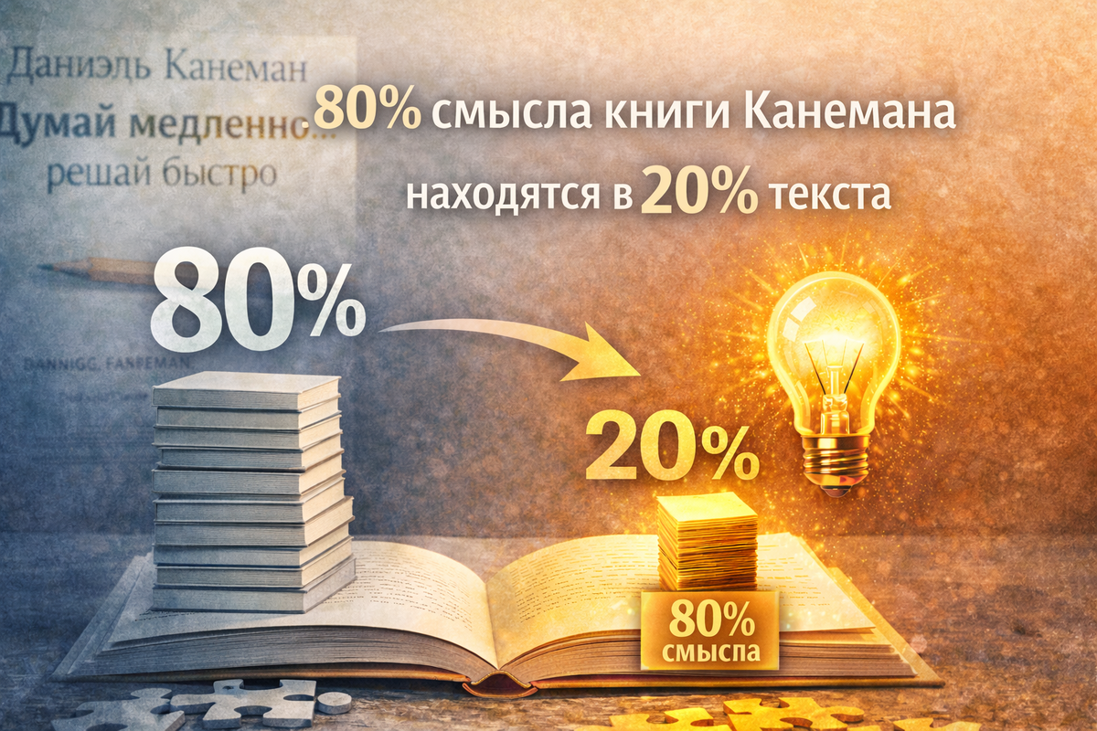 Правило 20/80 для Канемана: что стоит читать, а что можно пропустить