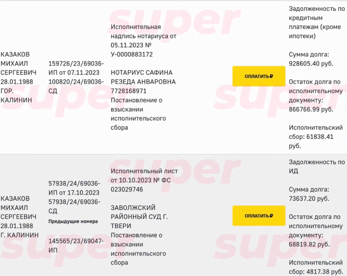    Скриншот: сайт ФССП