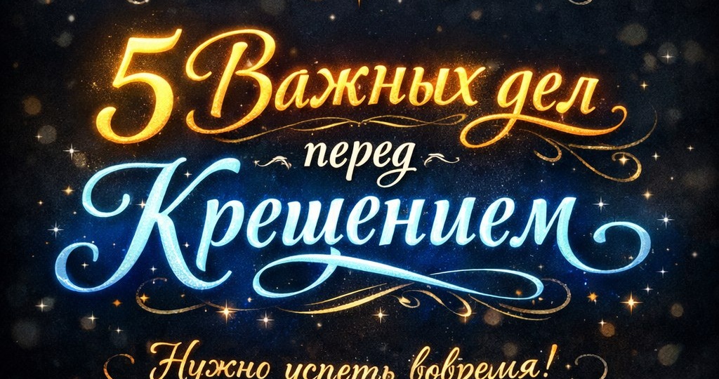 5 важных дел до Крещения, о которых ВСЕ забывают! Это нужно успеть до 19 января"