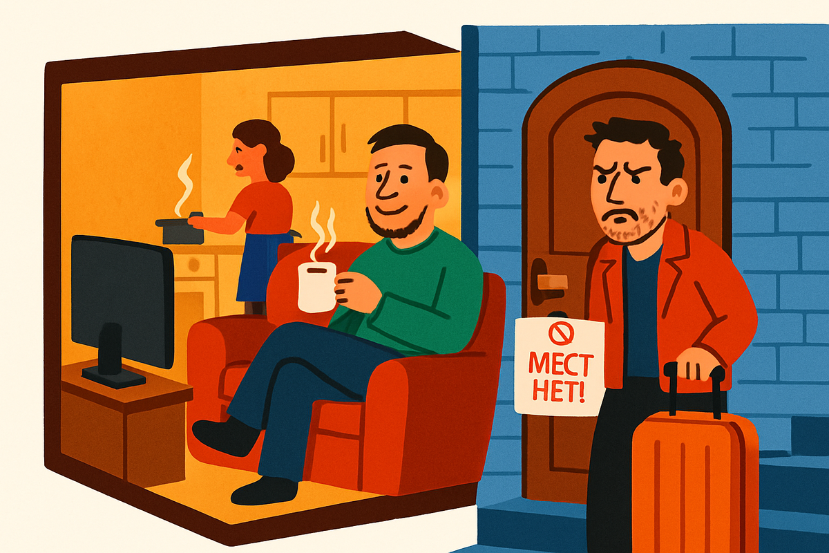 У меня 1/2 доли, но брат не пускает на порог. Говорит: "Денег нет, живи на улице"». Я плачу за съём, хотя у меня есть своя квартира (в теории). Брат живёт там 30 лет и считает её своей