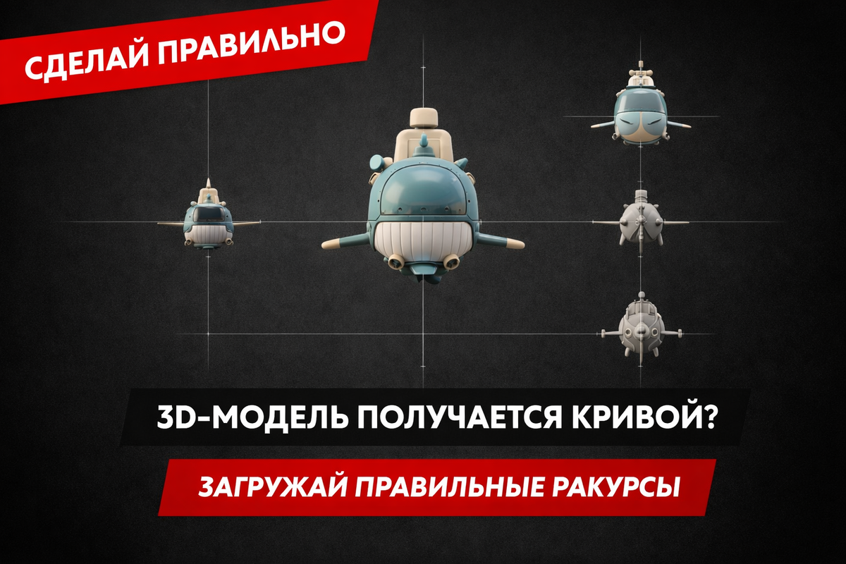Ты загрузил картинки в Tencent Hunyuan 3D (3d.hunyuan.tencent.com) — а на выходе лицо “поплыло”, детали не совпали, корпус стал шире/уже? 
