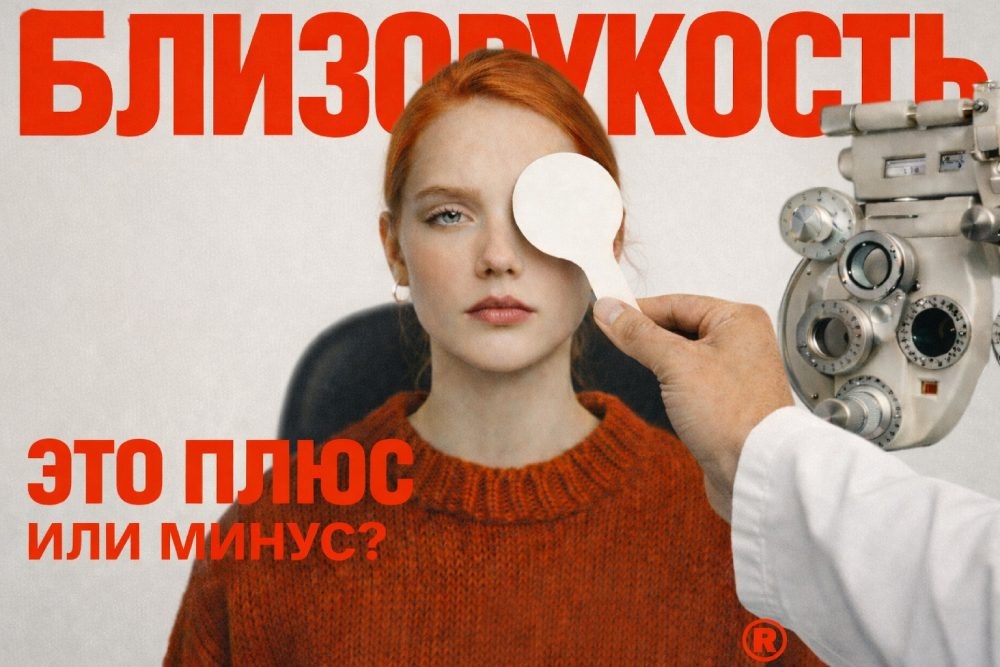 Девушка на приеме у офтальмолога