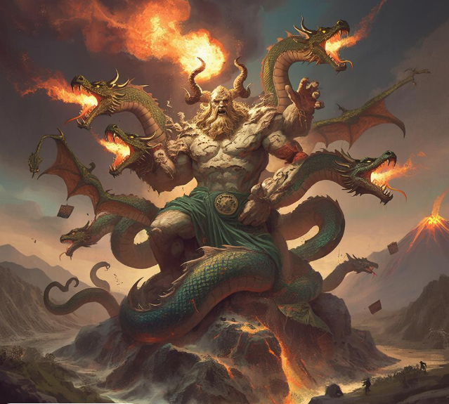 Тифон такой, каким его представляли древние греки.