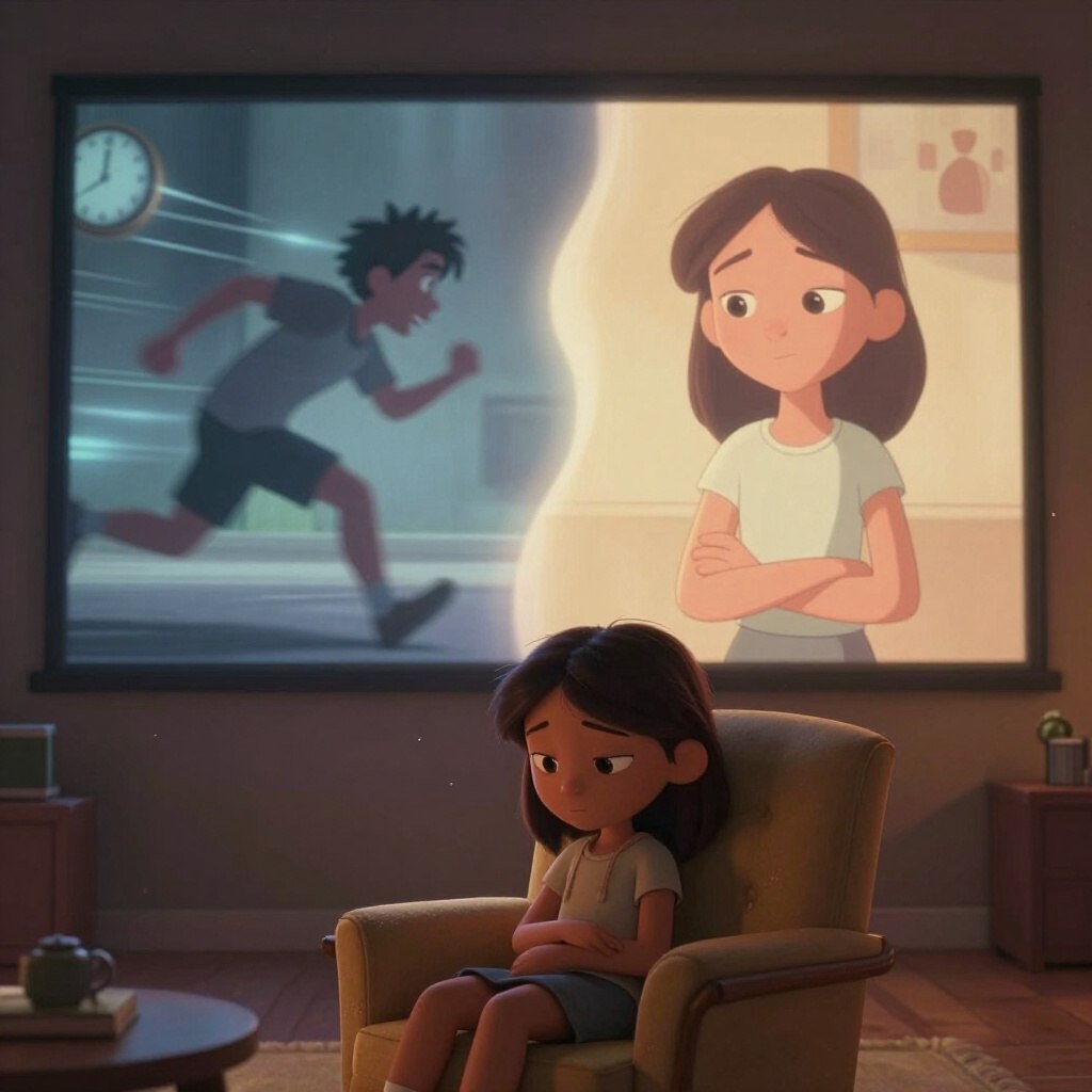 Контраст двух внутренних состояний одного человека — тревожной «нормы» и спокойного присутствия, которое можно выбрать.