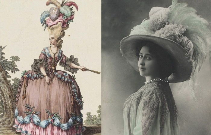 Мода на страусиные перья.