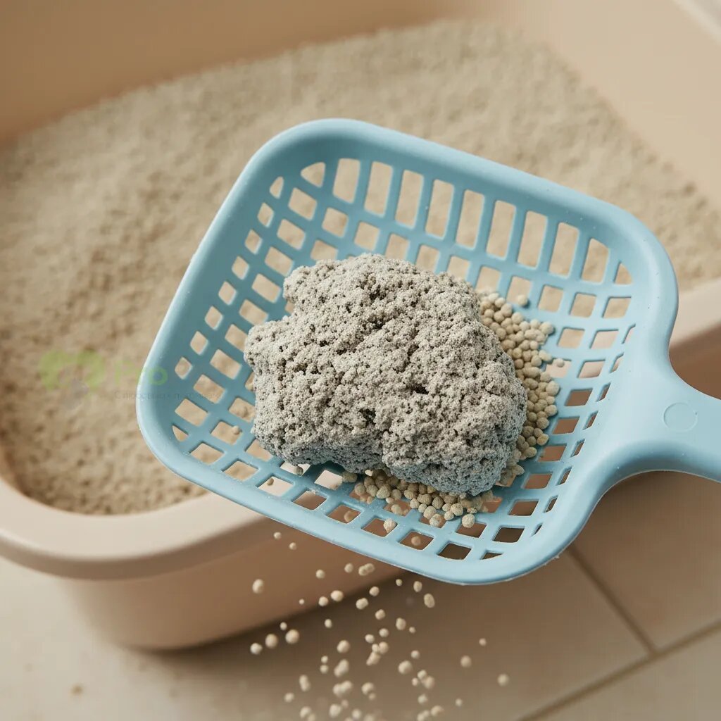 Совок для кошачьего туалета с комком наполнителя