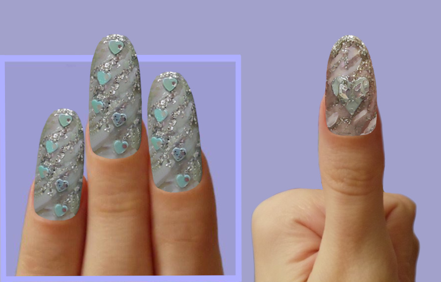 Коллаж. Ногтевой дизайн Дицентра и Маска Зимы