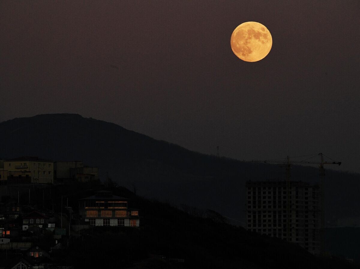    Луна перед затмением во Владивостоке | © РИА Новости / Виталий Аньков