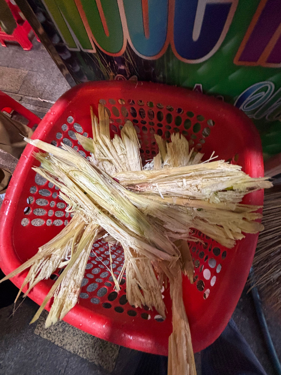 Выжитый сахарный тростник