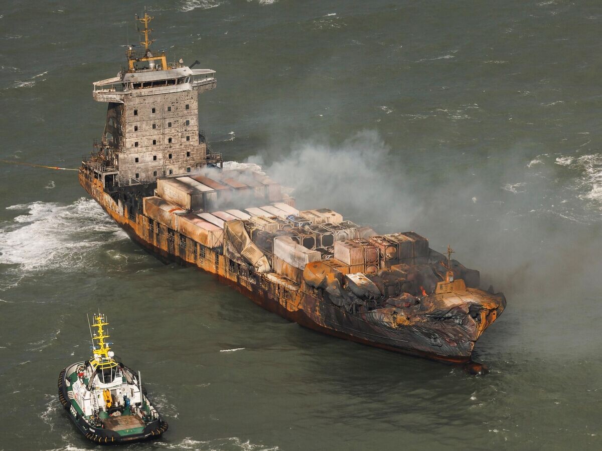    Место столкновения нефтяного танкера MV Stena Immaculate и грузового судна MV Solong в Северном море | © AP Photo / Dan Kitwood