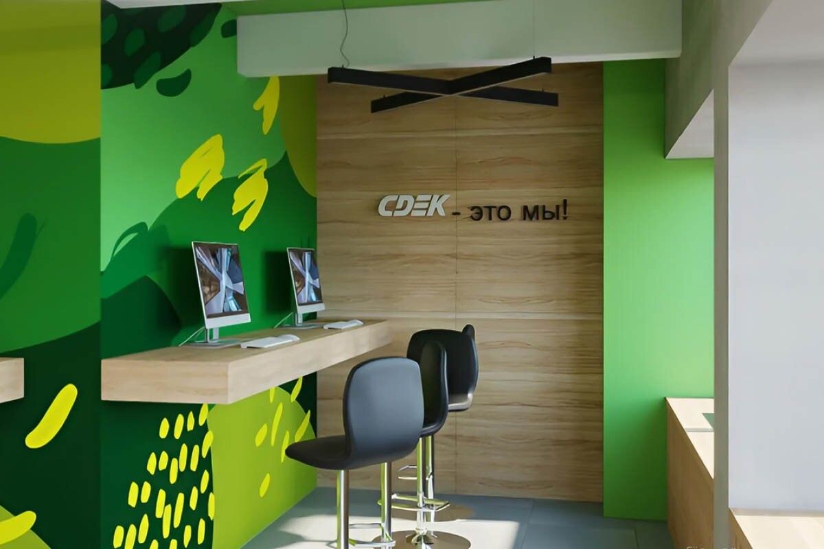 Все пункты оформляют в едином стиле с фирменным зеленым цветом. Источник: cdek.ru📷
