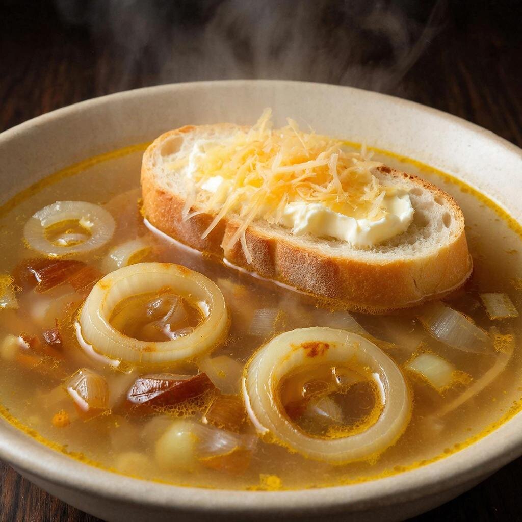 Луковый суп по-домашнему: Просто, сытно, вкусно! 