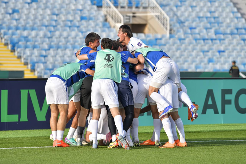 Футболисты сборной Узбекистана. Фото пресс-службы АФУ