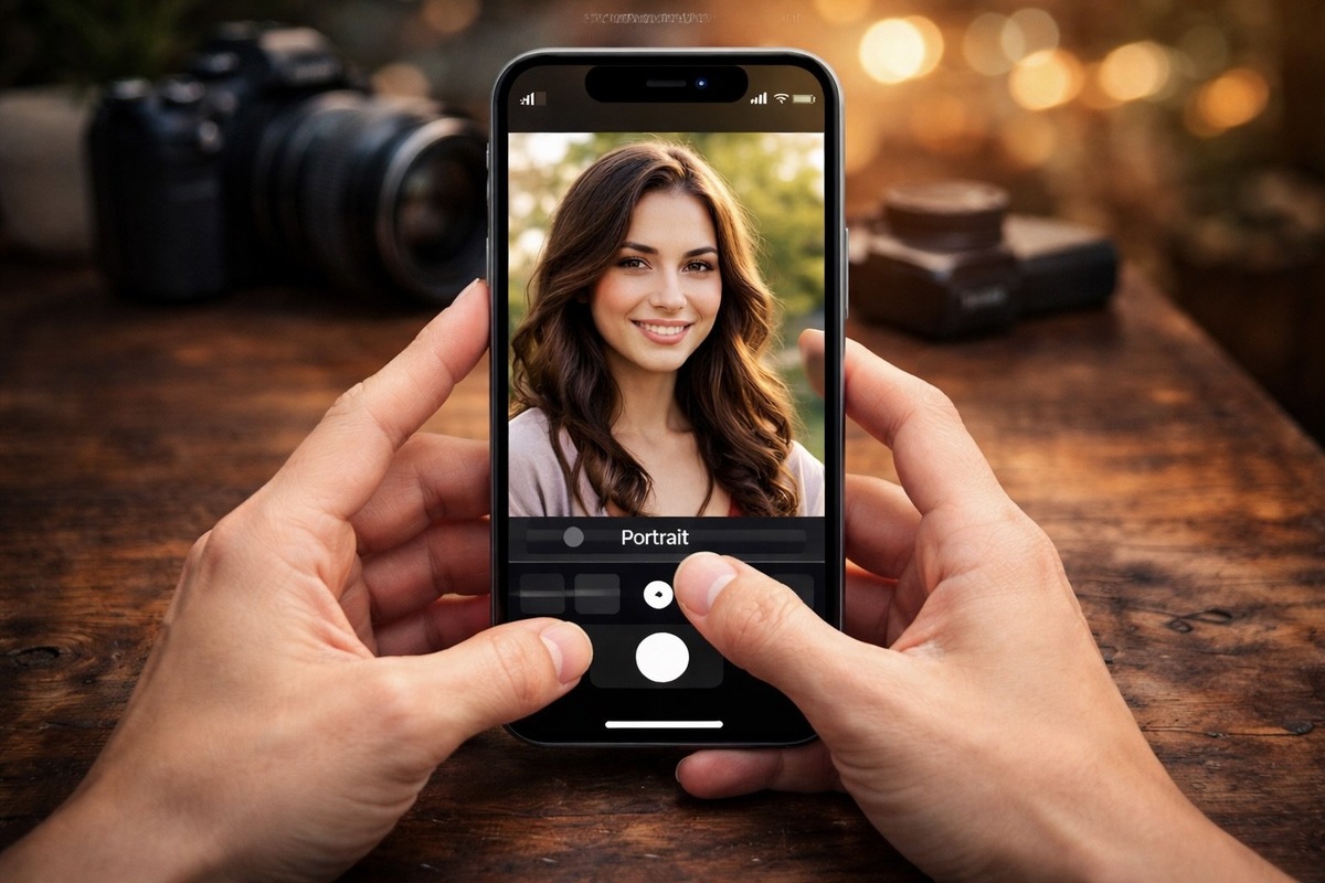    Портретный режим можно включить после съемки