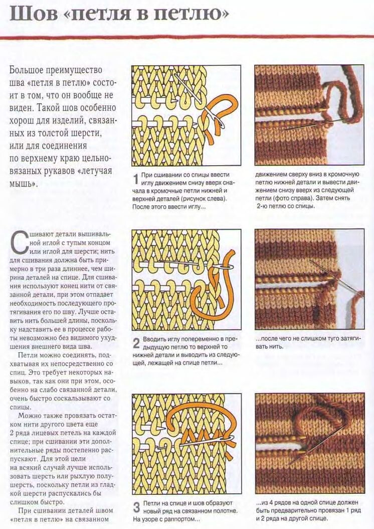 Данную инструкцию по имитации незаметного шва "петля в петлю" я нашла для вас в интернете, чтобы наглядно показать процесс его создания