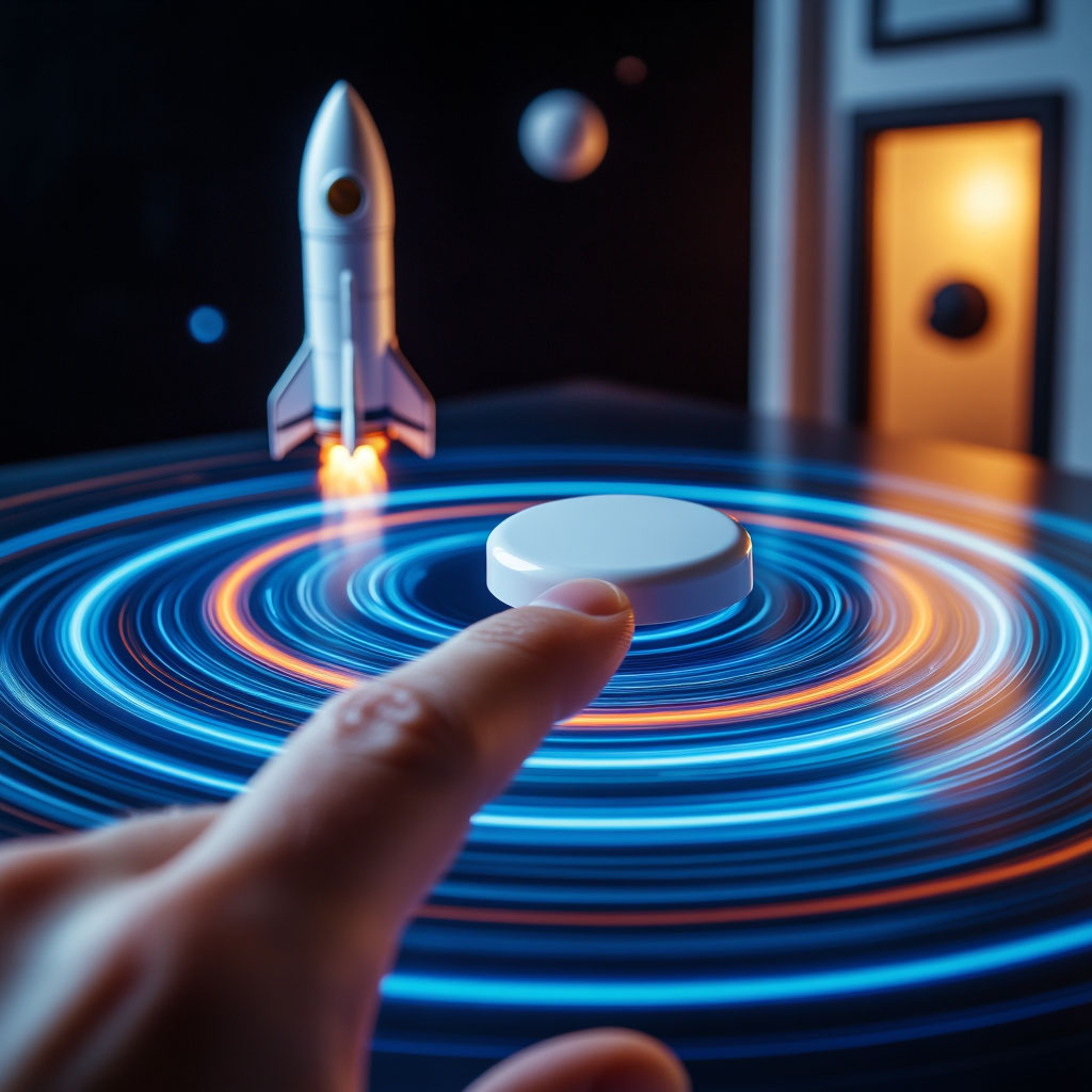 Простое нажатие кнопки запускает цепную реакцию изменений на бытовом уровне и до космических масштабов.