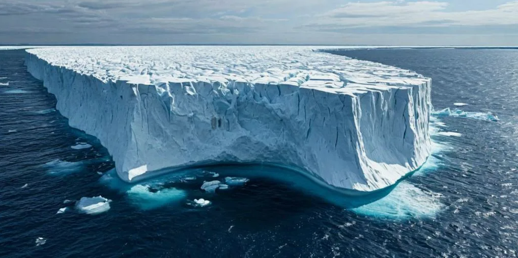 Айсберг А-23А дрейфует по открытой воде