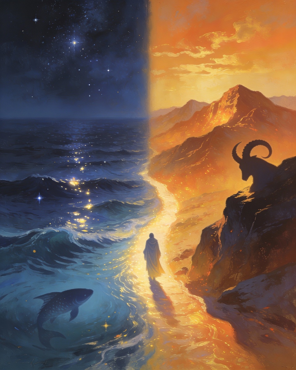 Шаг из глубины чувств в огонь действия — путь тех, кто рожден на стыке Рыб и Овна. 🌙