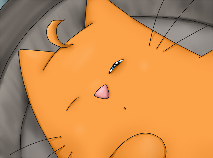 Рисунок автора. Типа Пухлик только что проснулся