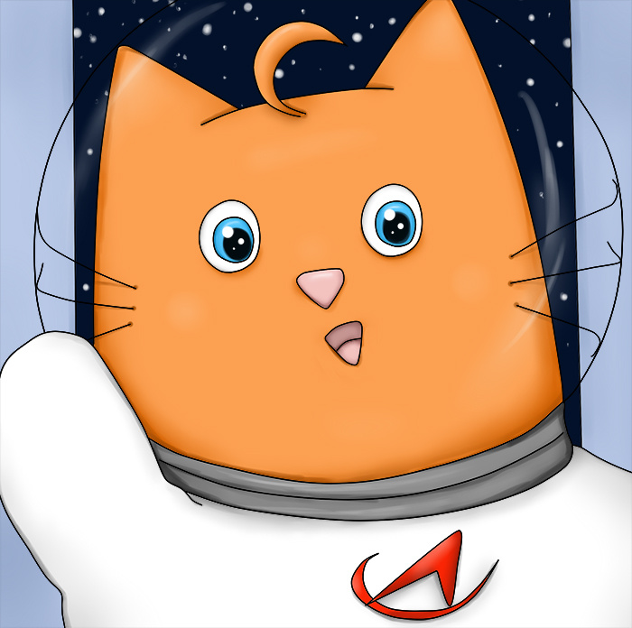 Рисунок автора. На день космонавтики