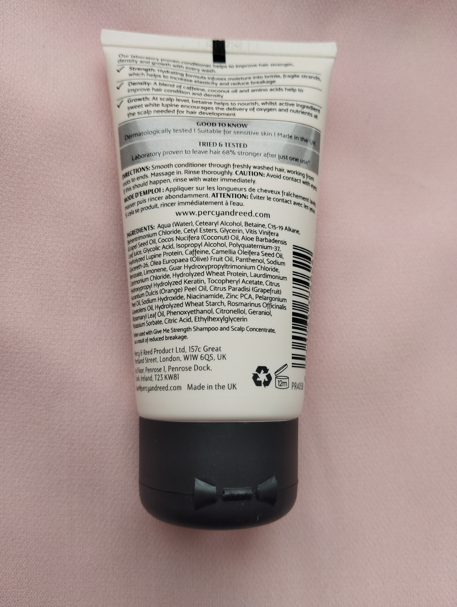 Кондиционер для волос Percy& Reed Give Me Strength Strengthening Conditioner. Состав.