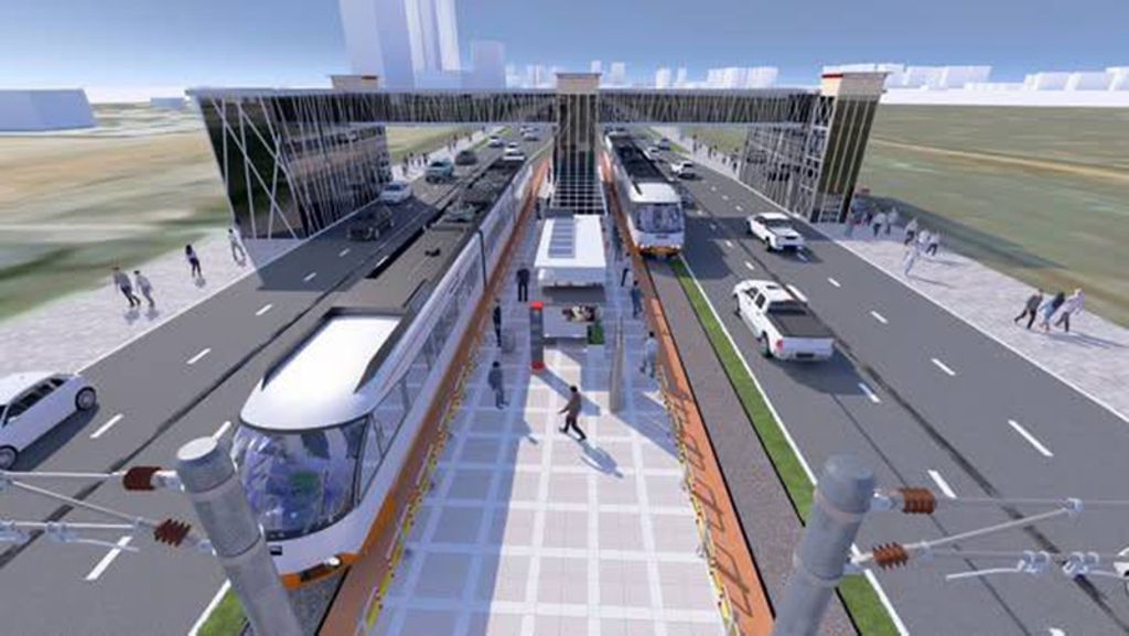 Рендер трамвайной линии в Улан-Баторе, источник "Монголия Сейчас"