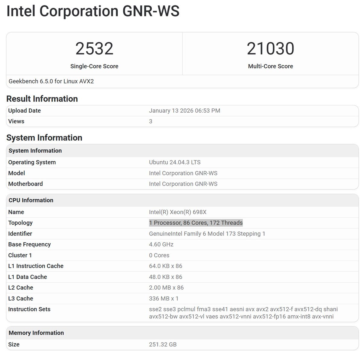 Скриншот сайта Geekbench  📷
