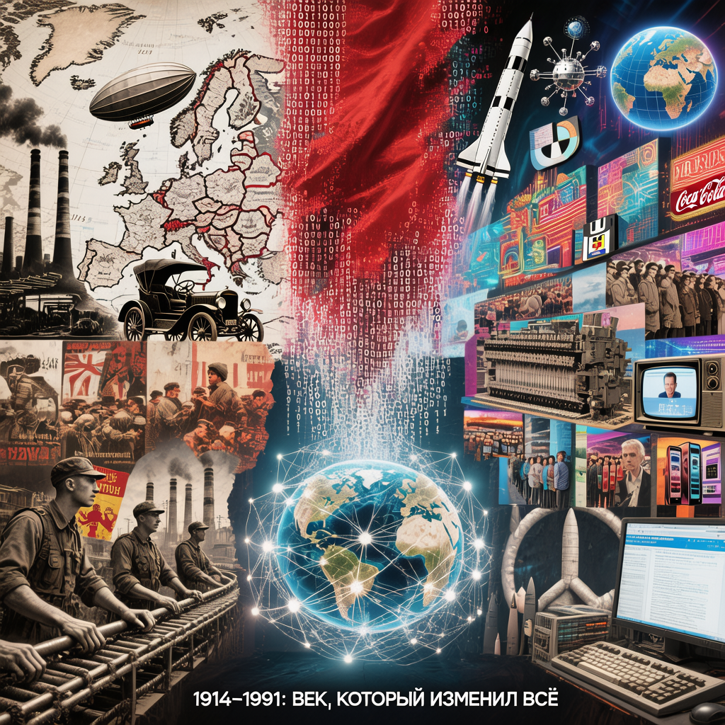 Контрасты XX века: от индустриальной эпохи к цифровой глобализации