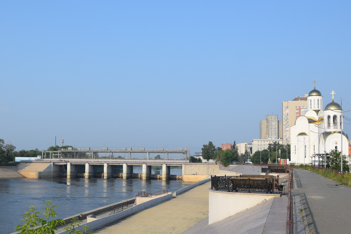 Набережная реки Тобол. Фото автора канала "Приключения Тома Сойера".