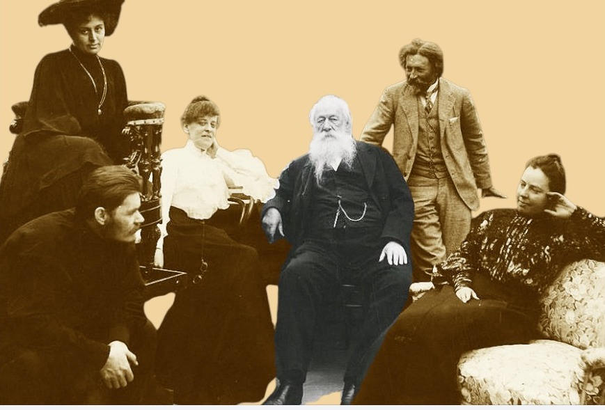 Стасов в гостях у Ильи Репина в Пенатах, 1905. фото с сайта википедии