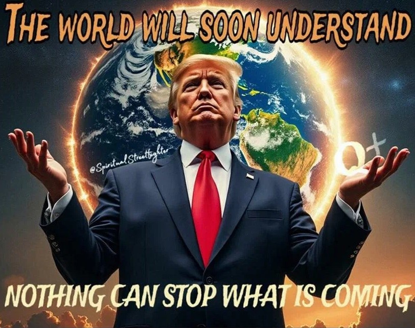 На фото: президент США Дональд Трамп в 2025‑м разместил в своей соцсети публикацию с надписью: «Мир скоро поймёт. Ничто не может остановить то, что грядёт»
