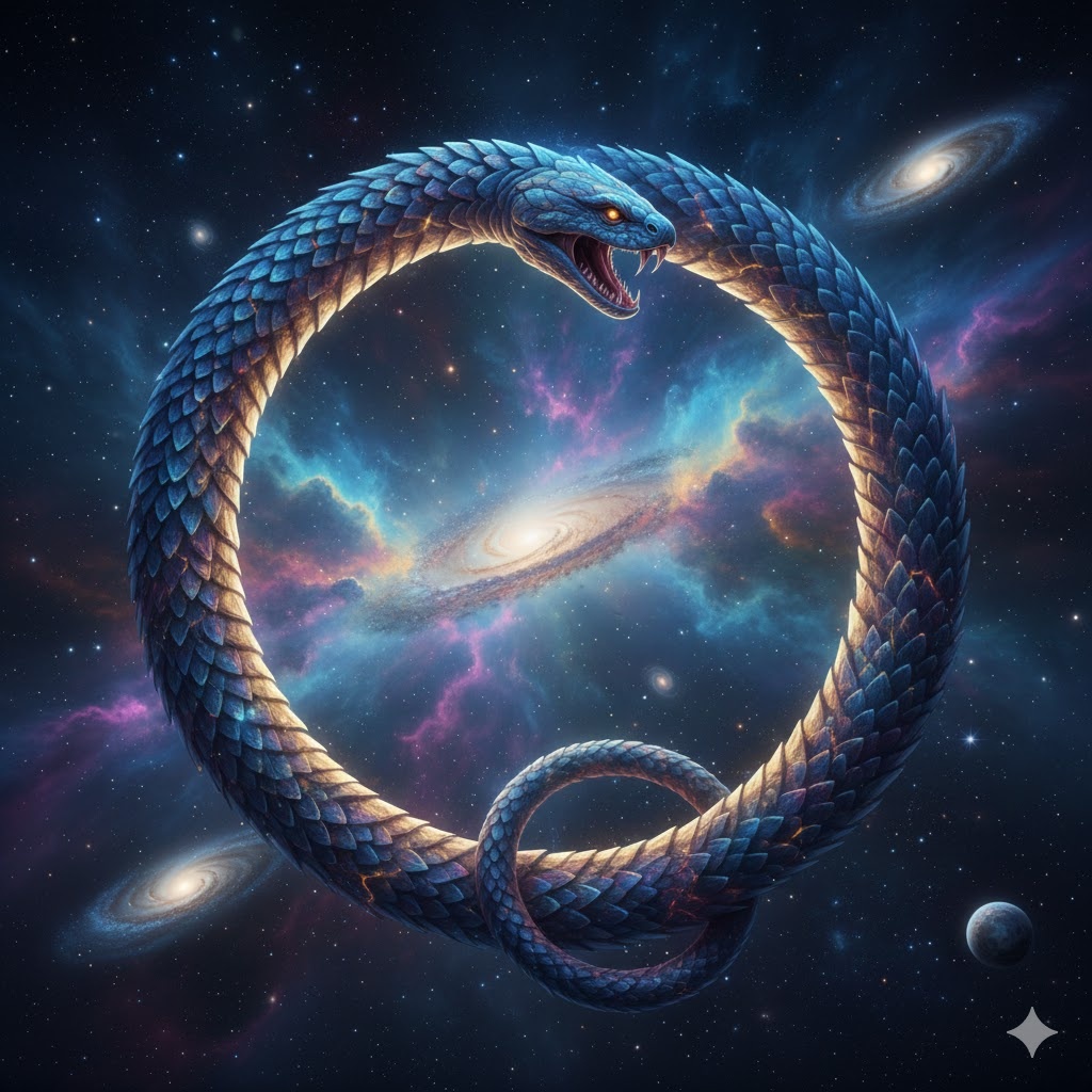 "Уроборос", иллюстрация создана сетью Джемини