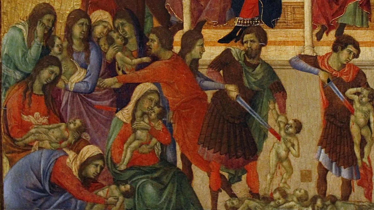 Царь Ирод избивает младенцев.