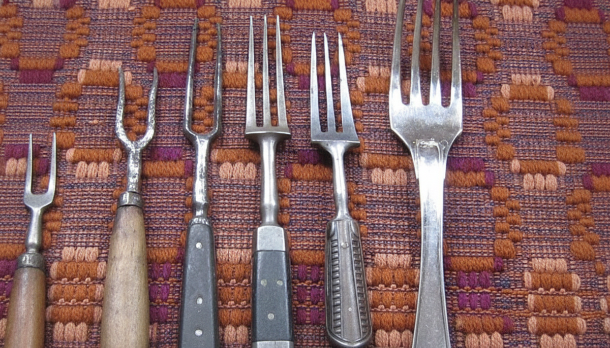 А это - эволюция европейской вилки. О них мы еще подробно поговорим далее