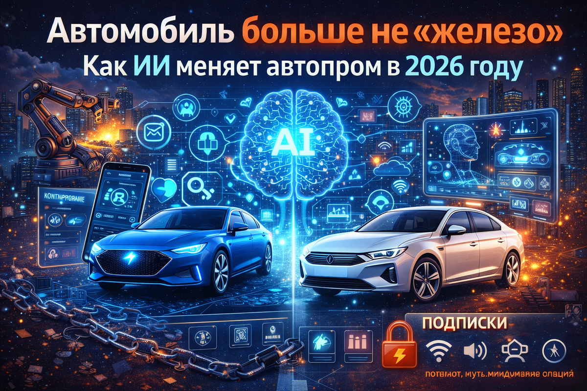 Автомобиль больше не «железо». Как ИИ меняет автопром в 2026 году