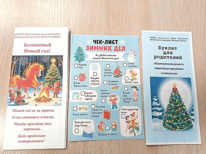 Буклеты и чек-лист зимних дел